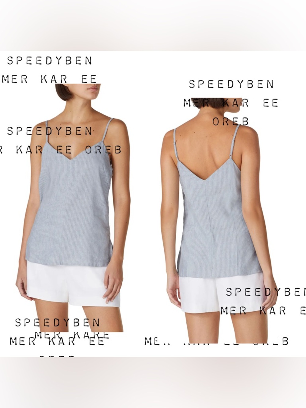 Club Monaco Chambray Stripe‎ Cami size medium